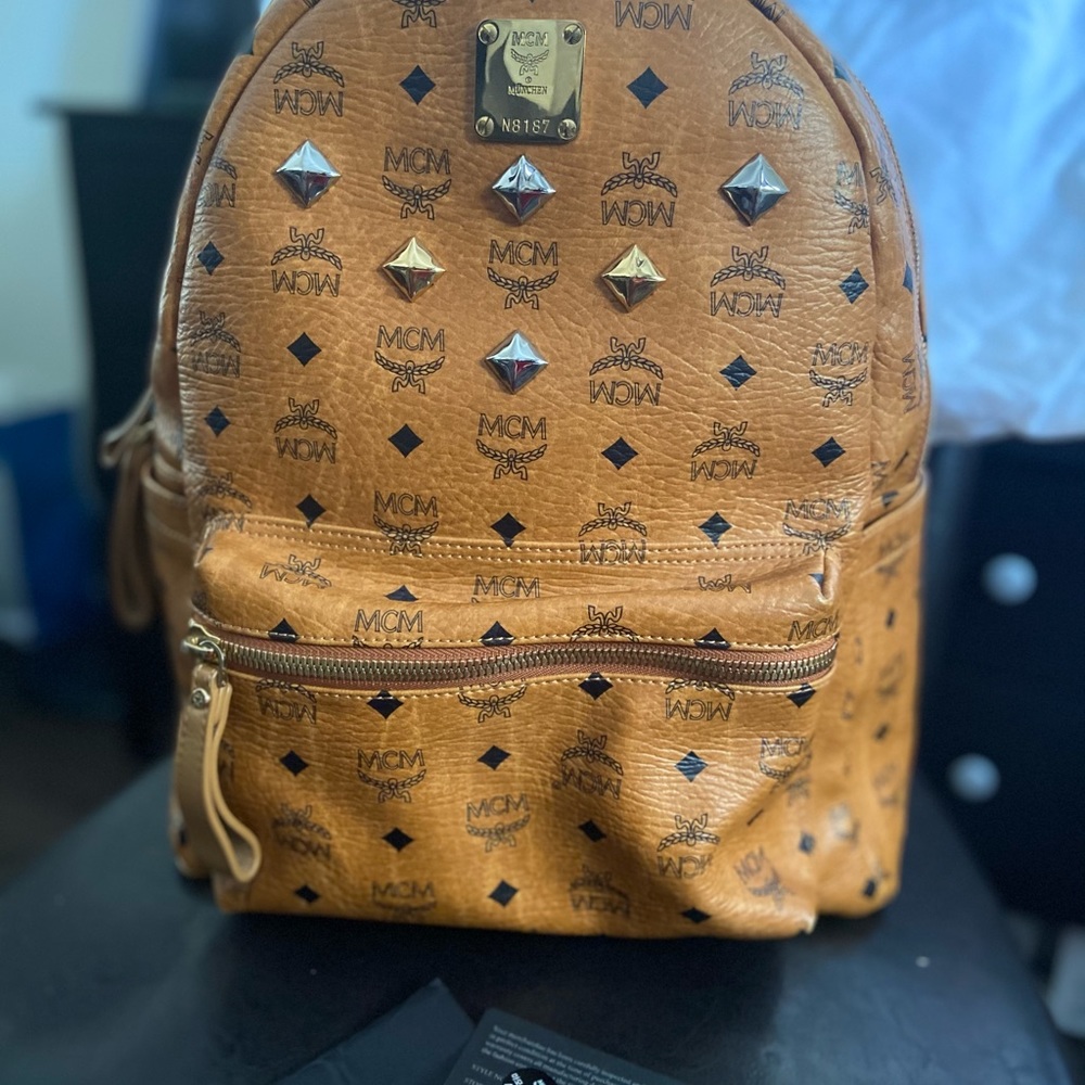 Authentic MCM Cognac Backpack (Medium) - Picture 8 of 8